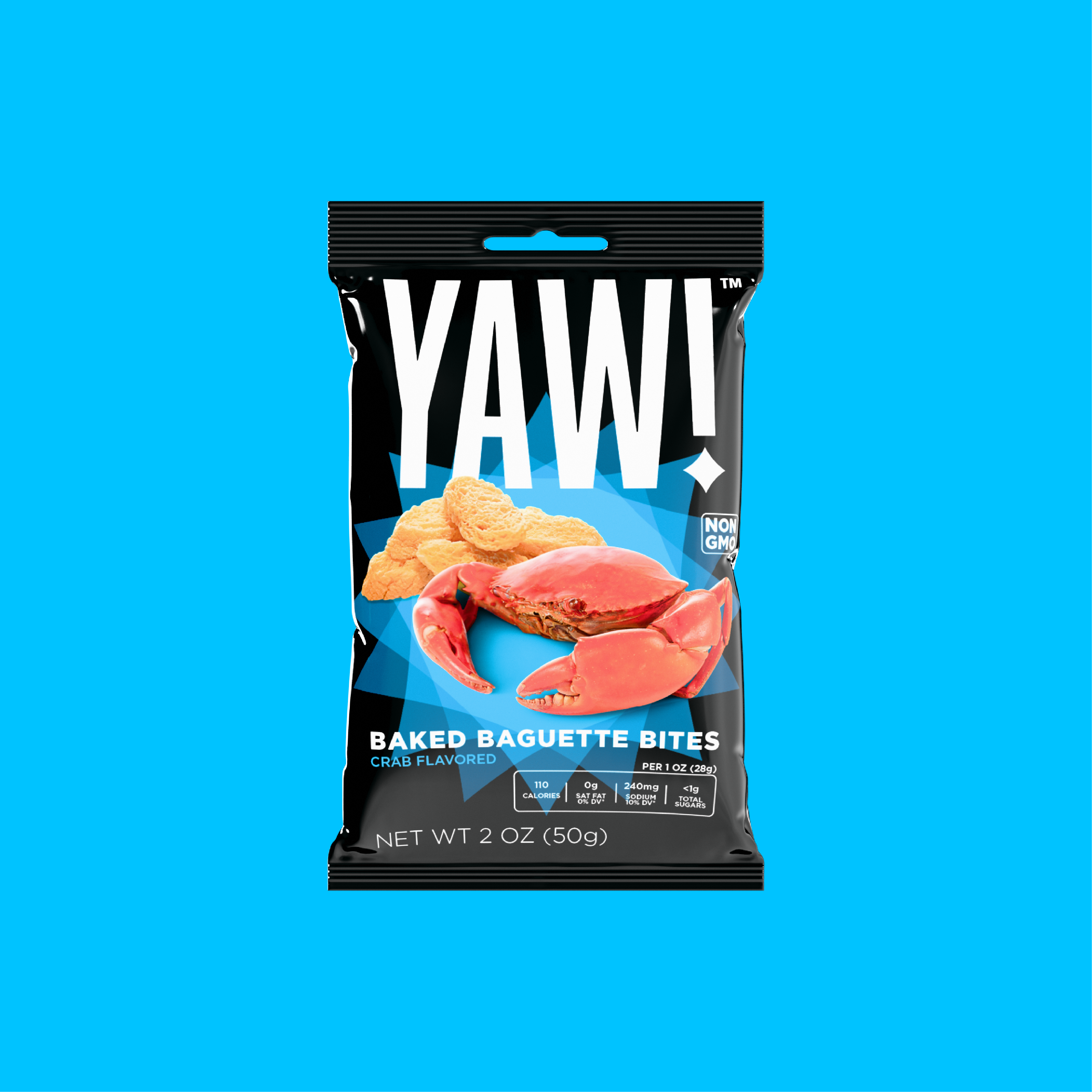 YAW snacks - Wholesale Puffed Snack - YAW! Crab Flavored Baked Baguette Bites Snack 2oz2