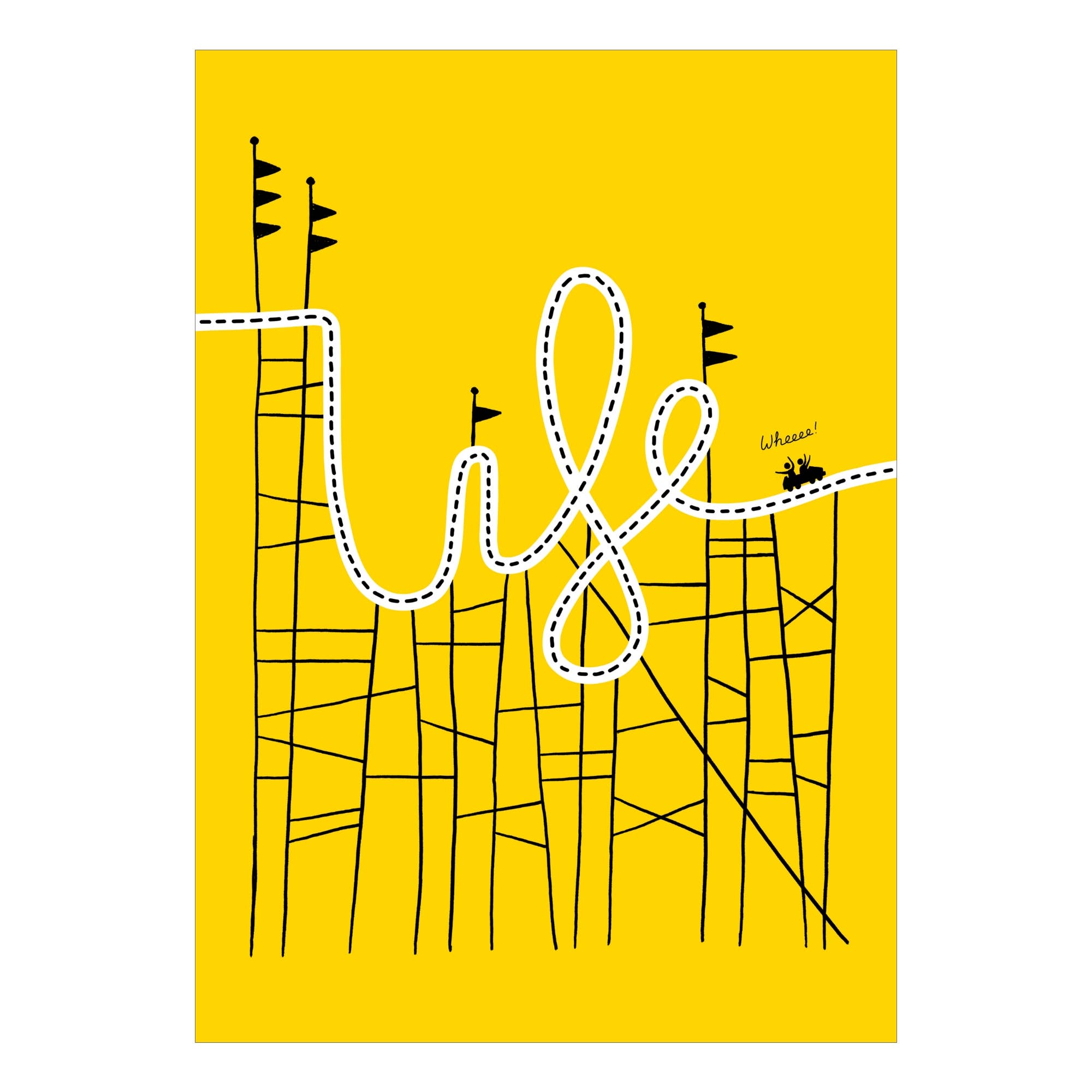 Stoats & Weasels - Wholesale Art Print - Life is a rollercoaster – Art print1