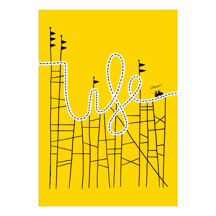 Stoats & Weasels - Wholesale Art Print - Life is a rollercoaster – Art print1
