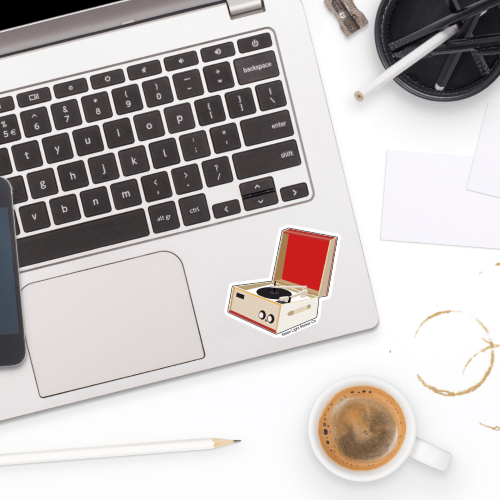 Moon Light Sticker Co - Wholesale Sticker - Record Player Sticker1