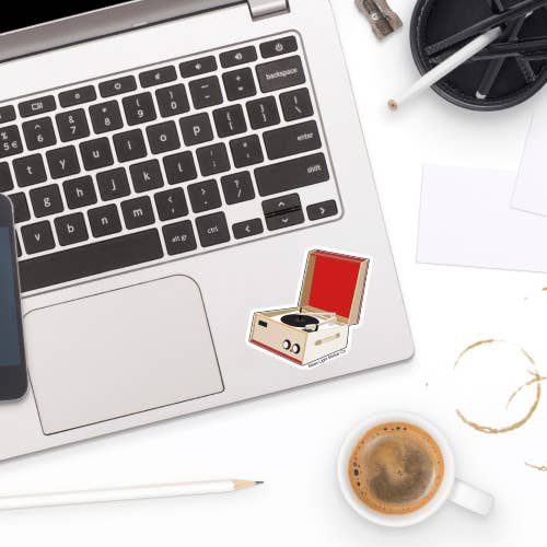 Moon Light Sticker Co - Wholesale Sticker - Record Player Sticker1