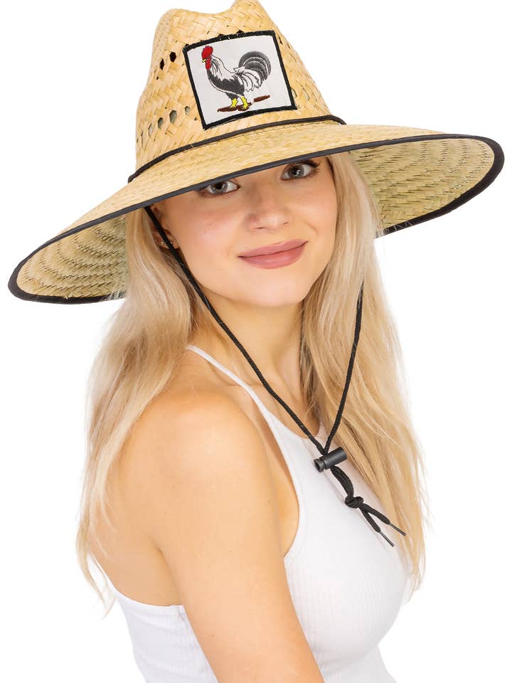 Chapeau de sauveteur en paille Vented Rooster El Gallo pour la vente par Cap Zone