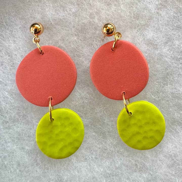 Jacinda | Solid Colorblock Pop Earrings (in 5 colorways) for wholesale by Understated Clay