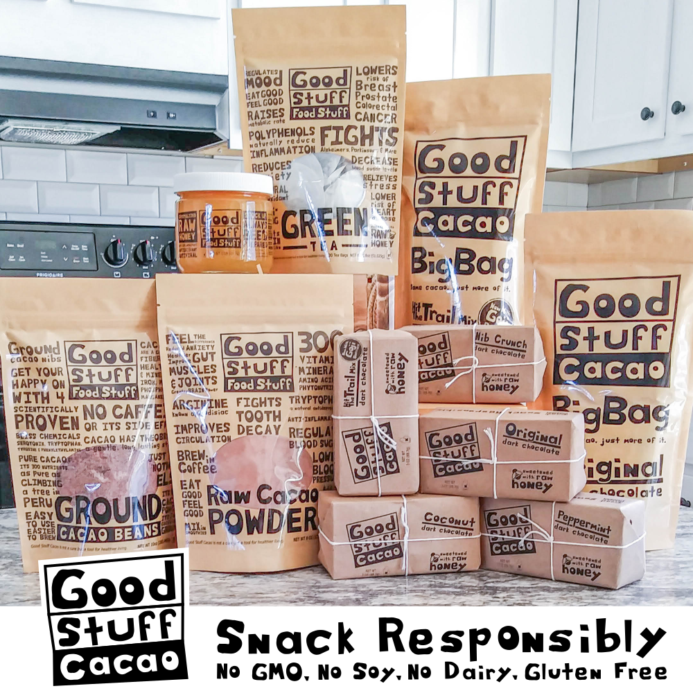 Good Stuff Cacao - Wholesale Chocolate Bar - Nib Crunch Cacao 3oz4