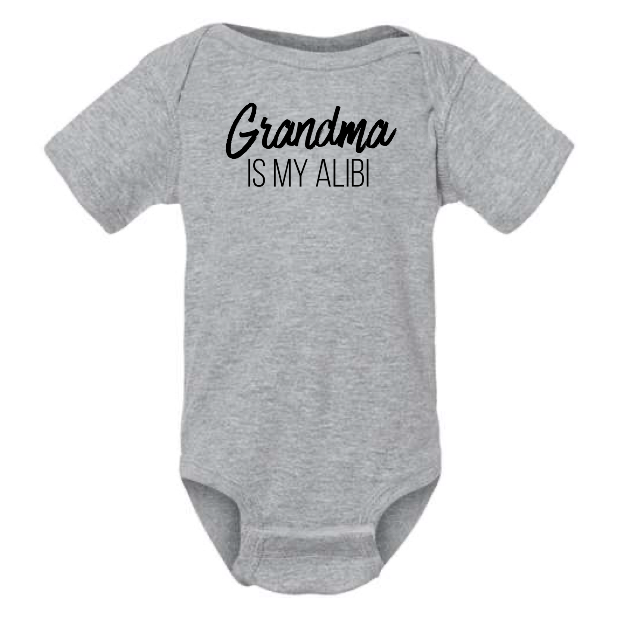 dkhandmade - Wholesale Bodysuit (Non-Footed) - Baby - GRANDMA IS MY ALIBI BABY ONESIE3