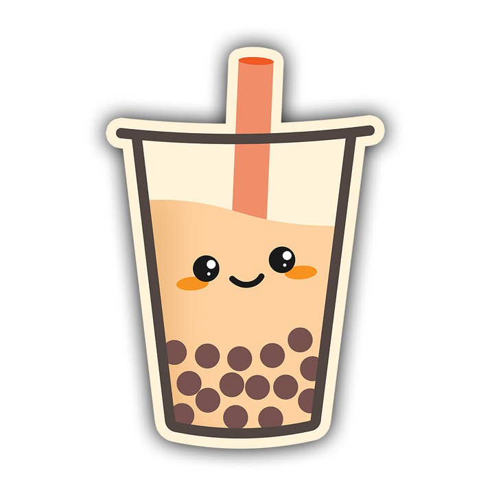 Pegatina Bubble Tea - Naranja para venta al por mayor de HackStickers