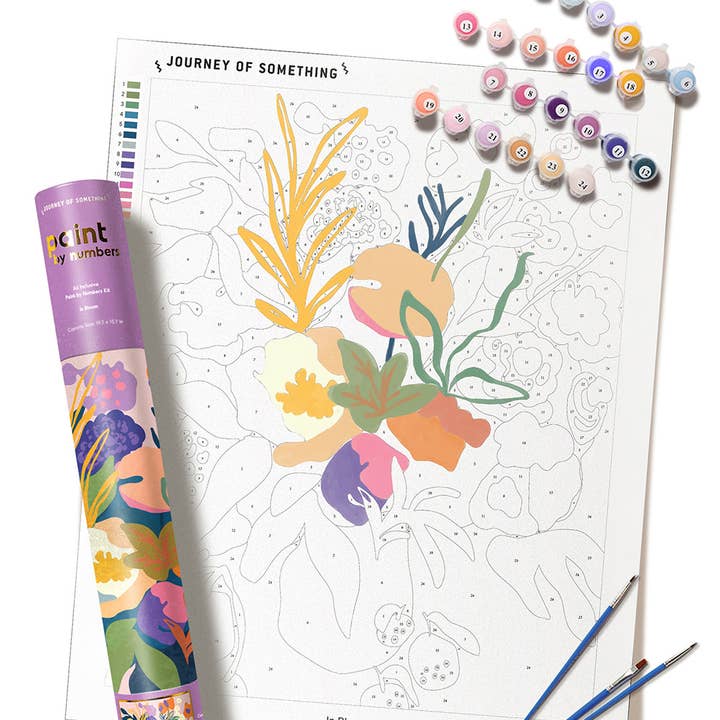 Journey of Something USA - Wholesale Paint Set - Paint by Numbers Kit & Canvas - In Bloom1