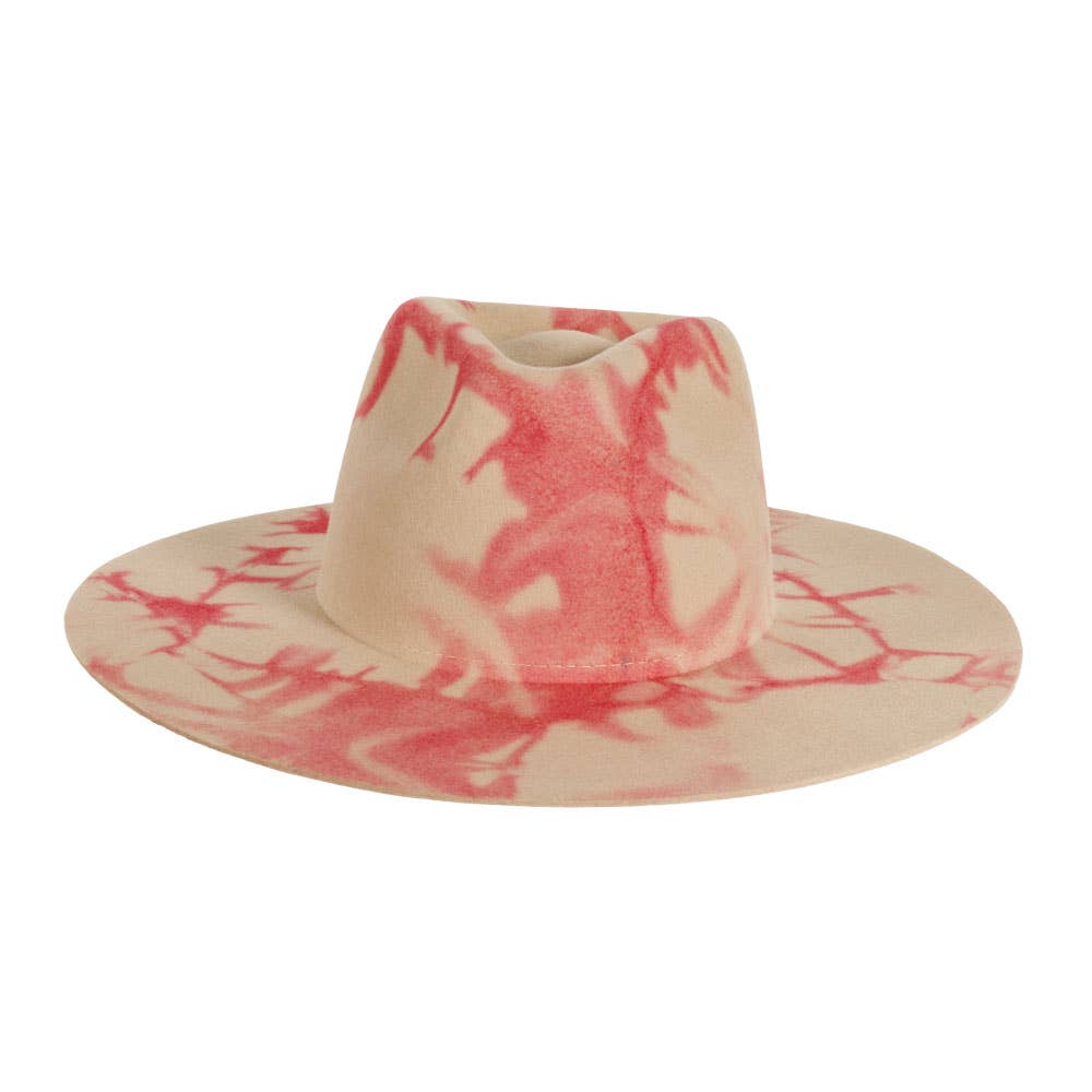 American Hat Makers - Wholesale Fedora - Unisex - Tie Dye Wool Felt Fedora Hat - Style Demi1
