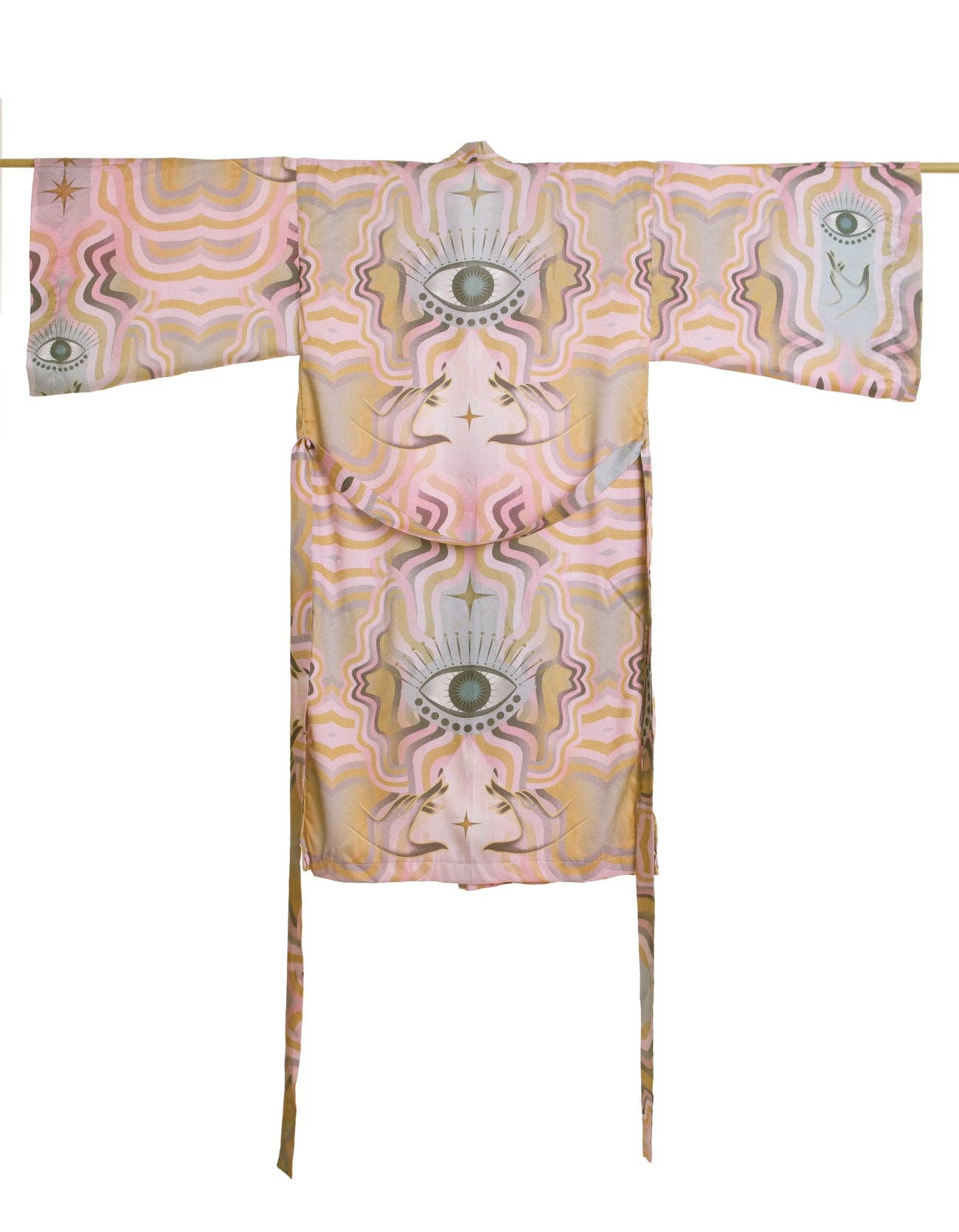 Multicolored Trust Your Soul Furisode Long Kimono no fringes for wholesale on Faire5