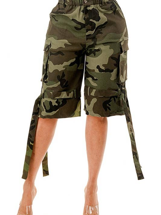 Knielange Tarn-Cargoshorts für den Großhandel von J2 FASHION