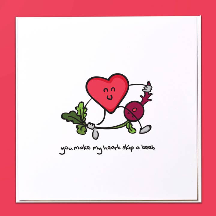 Du får mitt hjärta att hoppa över ett slag Vykort för wholesale av The Crafty Giraffe