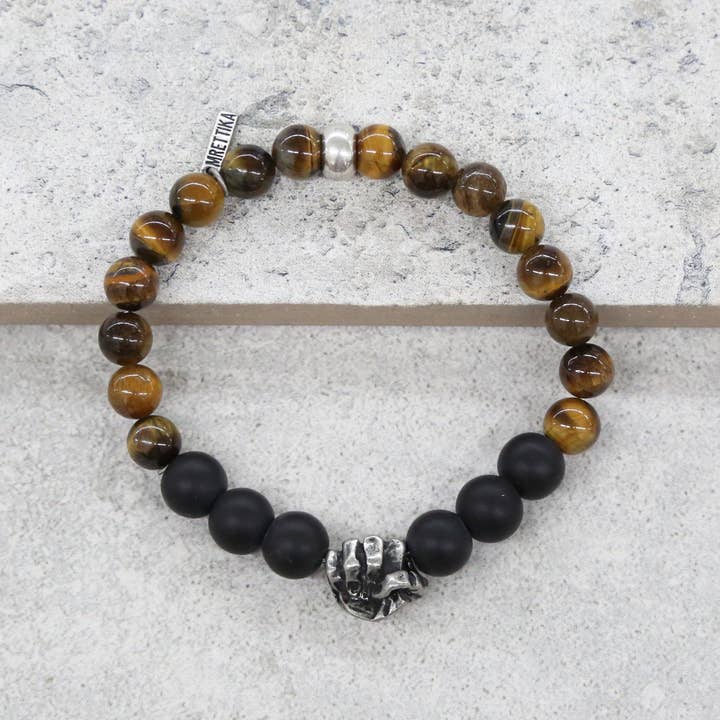 Män Agate pärla och Tiger Eye sten armband för wholesale av Mr. Ettika