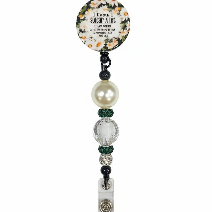 Lustiger Floraler Perlenausweisclip – Gänseblümchen-Design für den Großhandel von JAC Wholesale