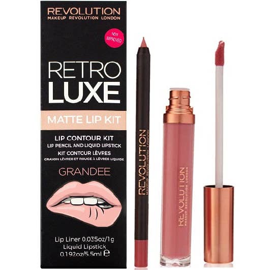 VIAI Beauty - Wholesale Lipstick Set - REVOLUTION Retro Luxe Lip Contour Kit - Pencil & Lipstick (Value Pack)