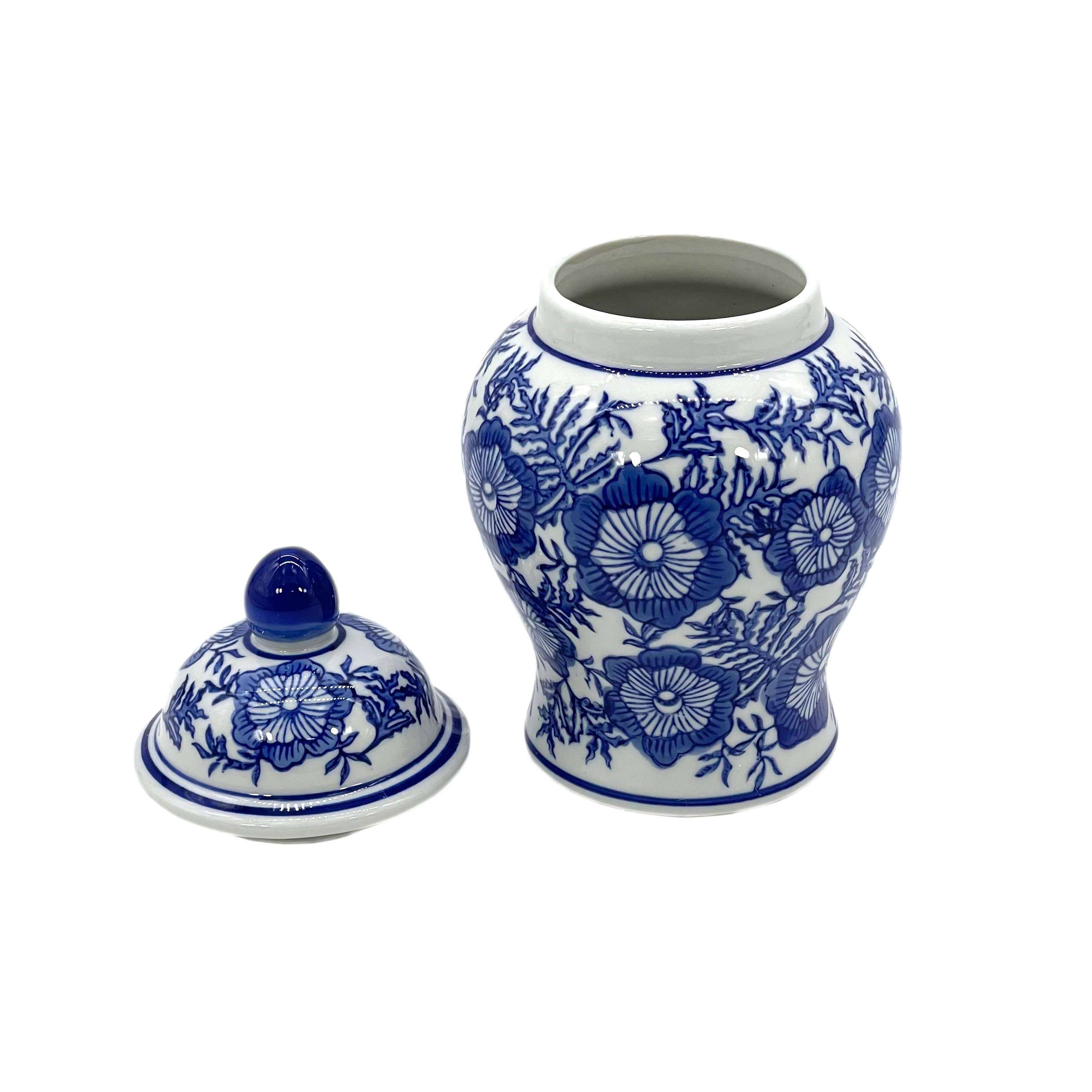 Galt International Company – wholesale Decorative jar – Small Chinoiserie Ceramic Decorative Tea & Ginger Jar 8"54