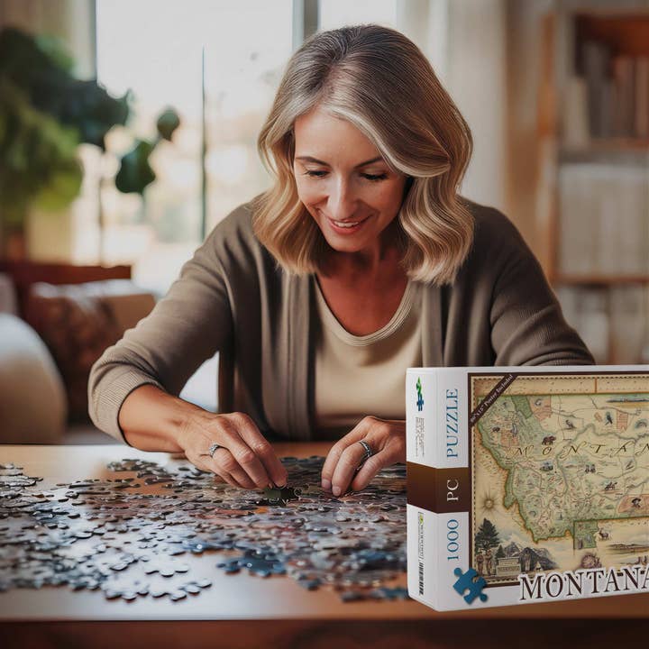XPLORER MAPS – wholesale Puzzle – Adult – Montana State Map Puzzle - 1000-Pieces1