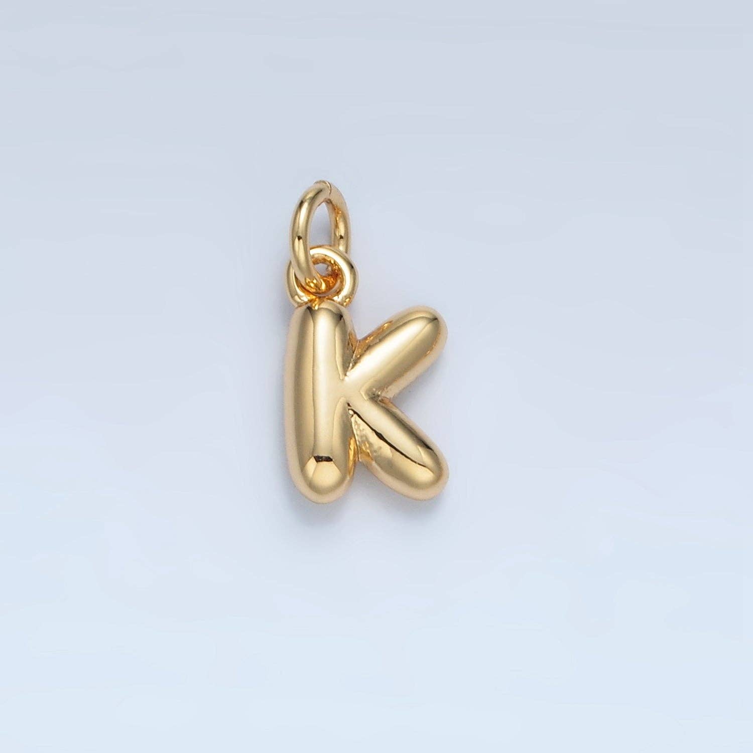 Aim Eternal - Wholesale Individual Charm/Pendant - 16K Gold Filled 10mm Initial Letter Chubby Balloon Mini Charm | A1591 - A160310