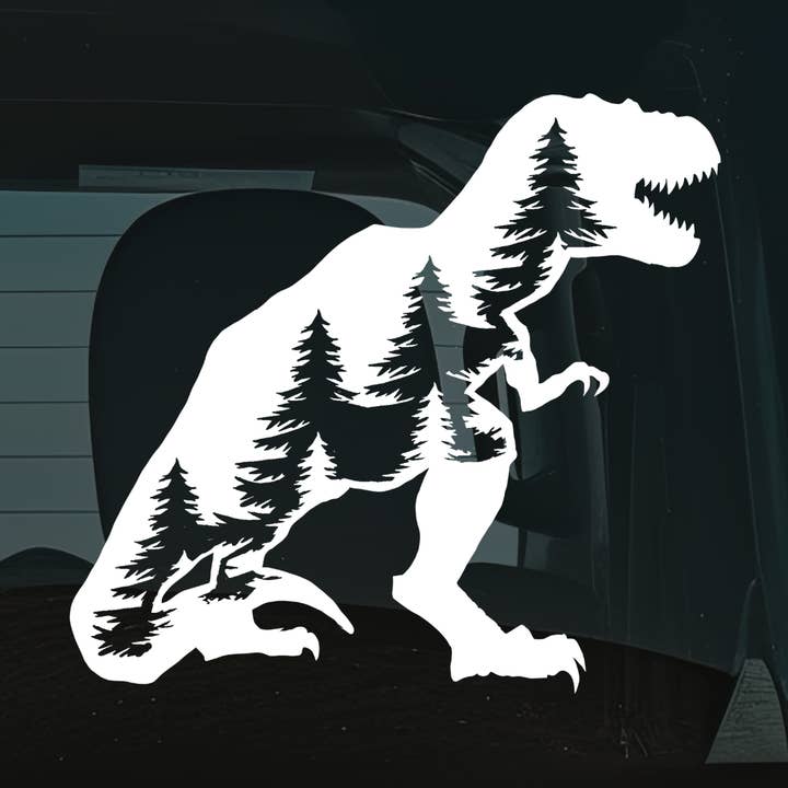 T-Rex Vinyl Mærkat til bilvindue, vandflaske eller bærbar computer for engroshandel hos Hive Decals