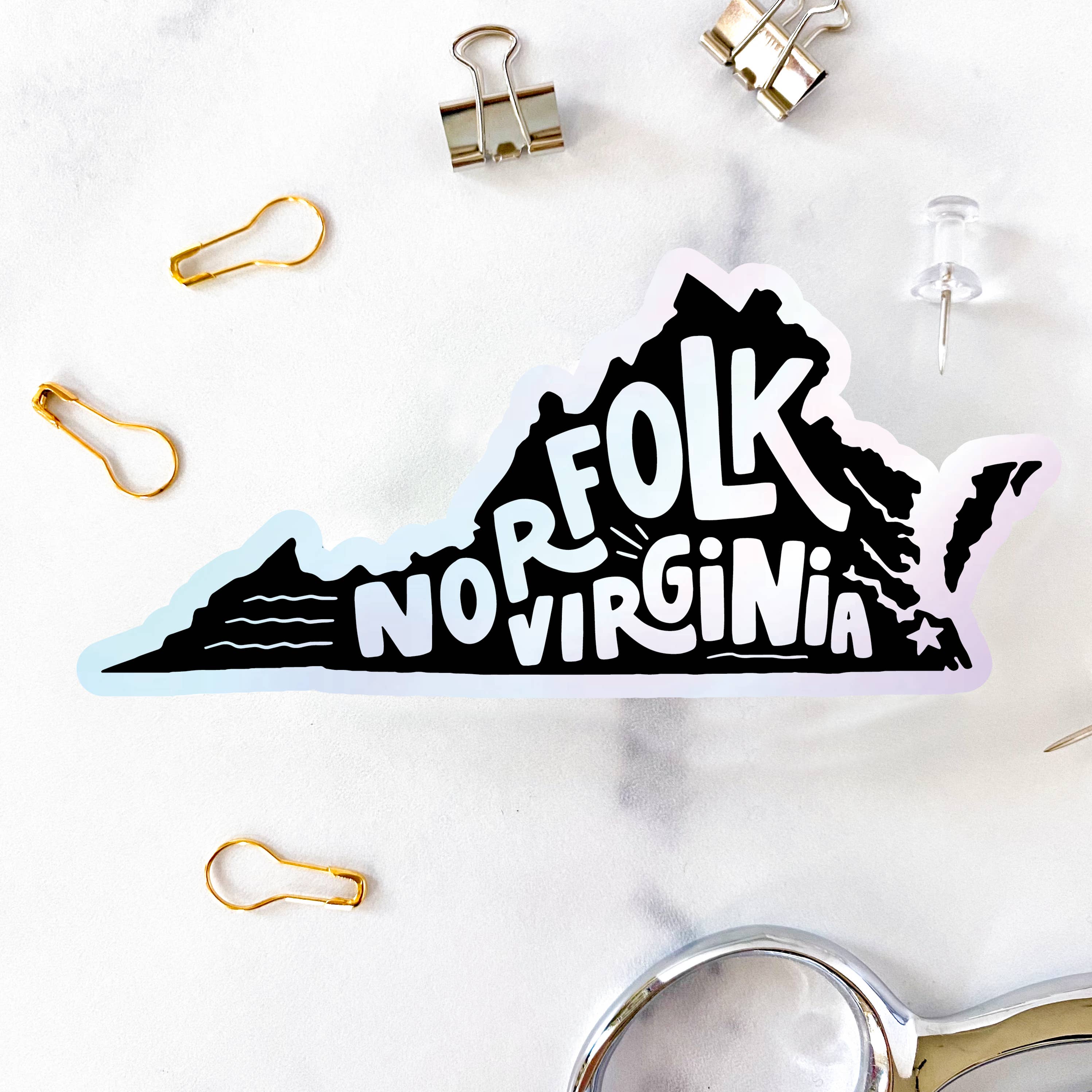 Billie Claire Illustration (Handmade) - Wholesale Sticker - Custom City-Specific Holographic Stickers7