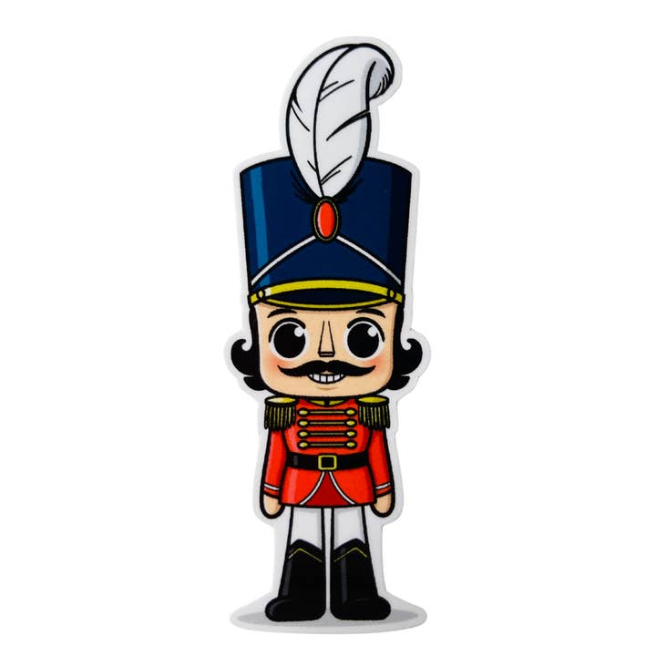 Nutcracker Mini Soldier Vinyl Sticker – 1" x 3"  for wholesale by Denali & Co.