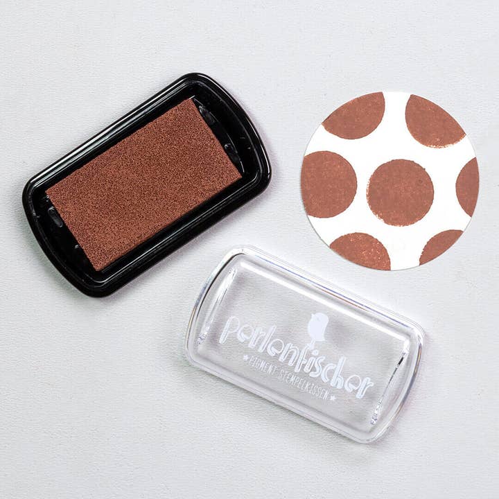 Perlenfischer - Wholesale Rubber/Decorative Stamp - 6x Ink Pads | Cinnamon mini1