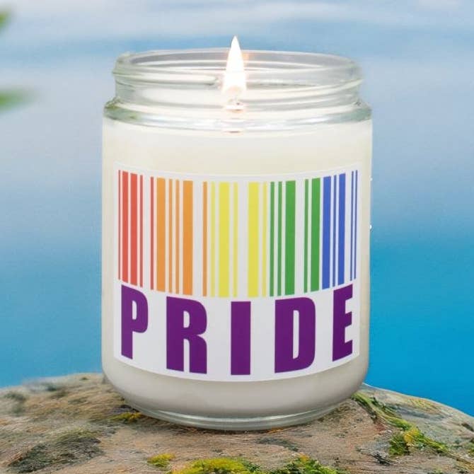 Pride Barcode - Scented Candle for wholesale by Out Loud Candles