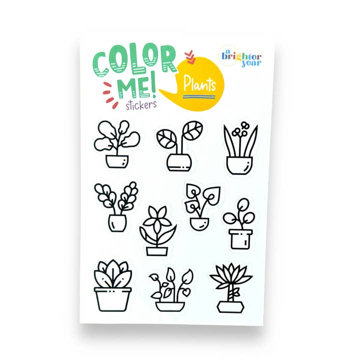 Color Your Own Plant High Quality Sticker for Kids & Baby for wholesale by A Brighter Year