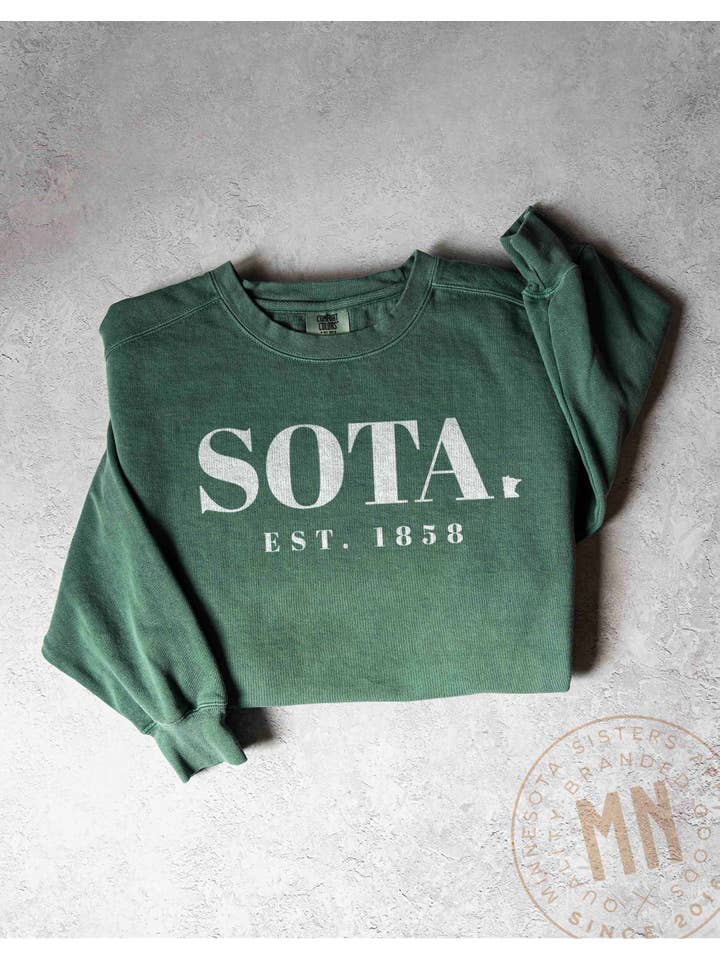 Minnesota Sisters - Wholesale Graphic Sweatshirt - Unisex - Sota Graphic Sweatshirt - 'Est. 1858' Minnesota State Design4
