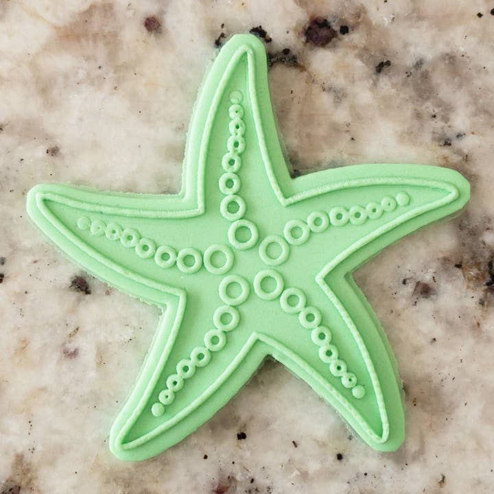 Starfish Cookie POPup Embosser Stamp & Cutter for wholesale by Cut Bake Stamp