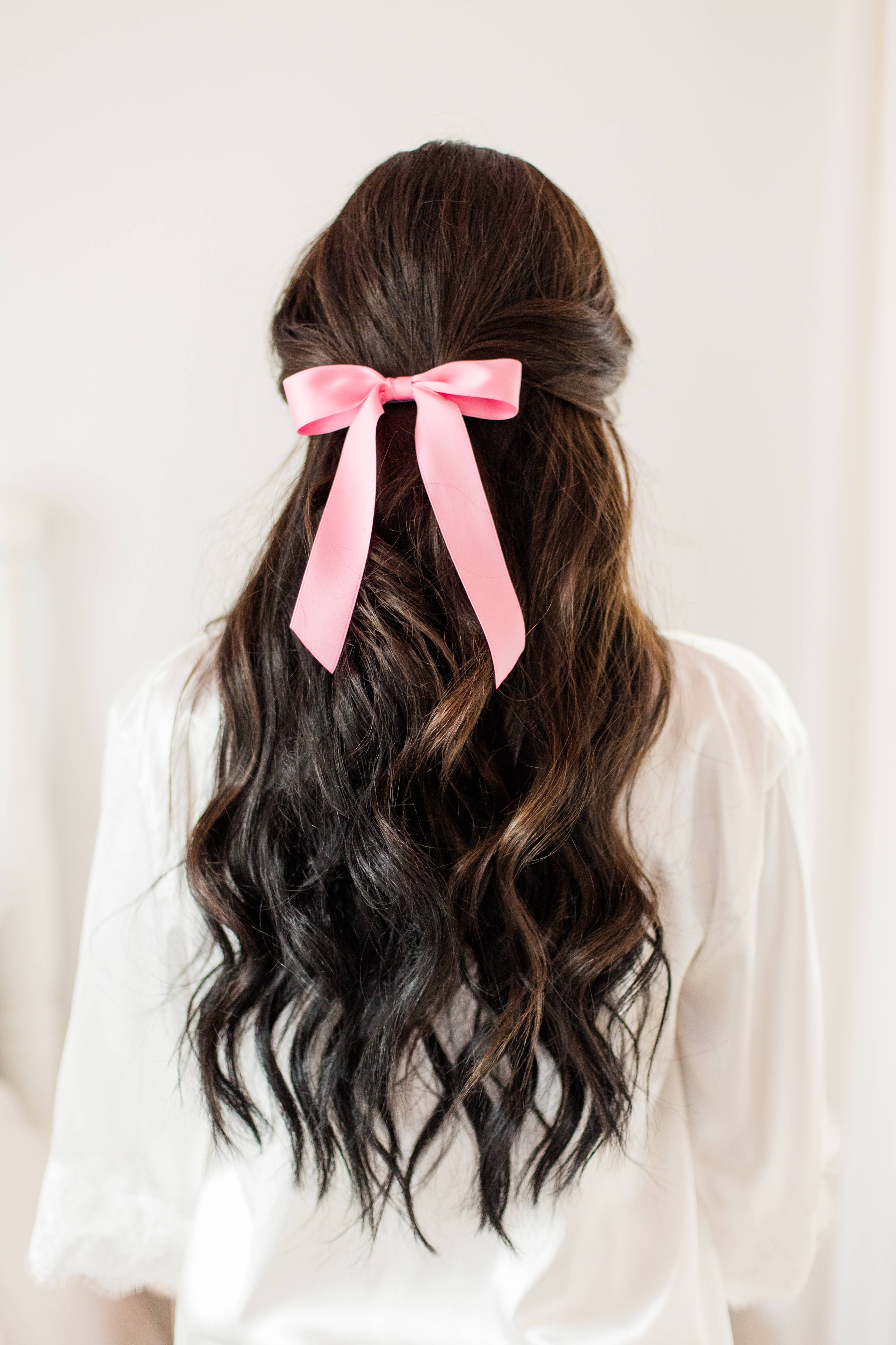 Grace & Grandeur - Wholesale Hair Bow - Women's - Medium Matte Satin Hair Bow Barrette | Florence Bow8