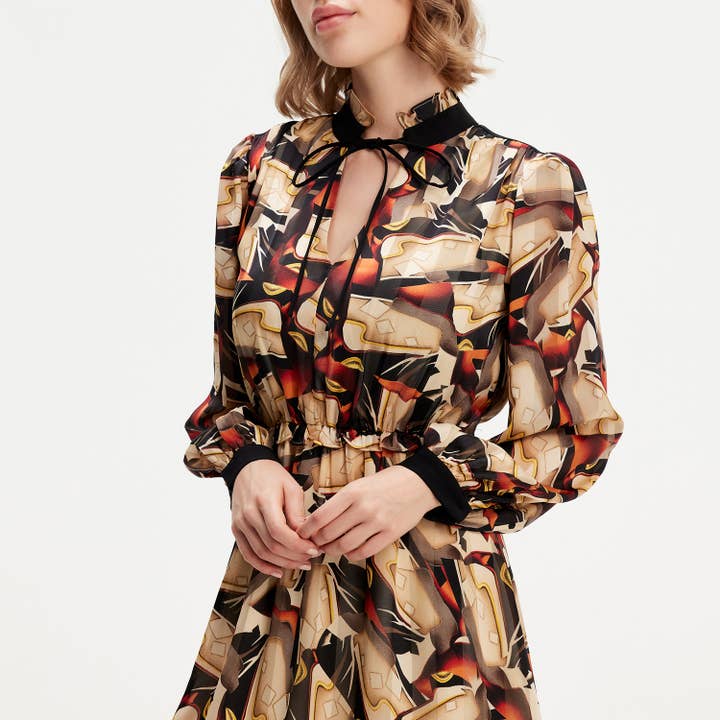 Smart and Joy - Wholesale Dress - Women's - Graphic print tunic dress