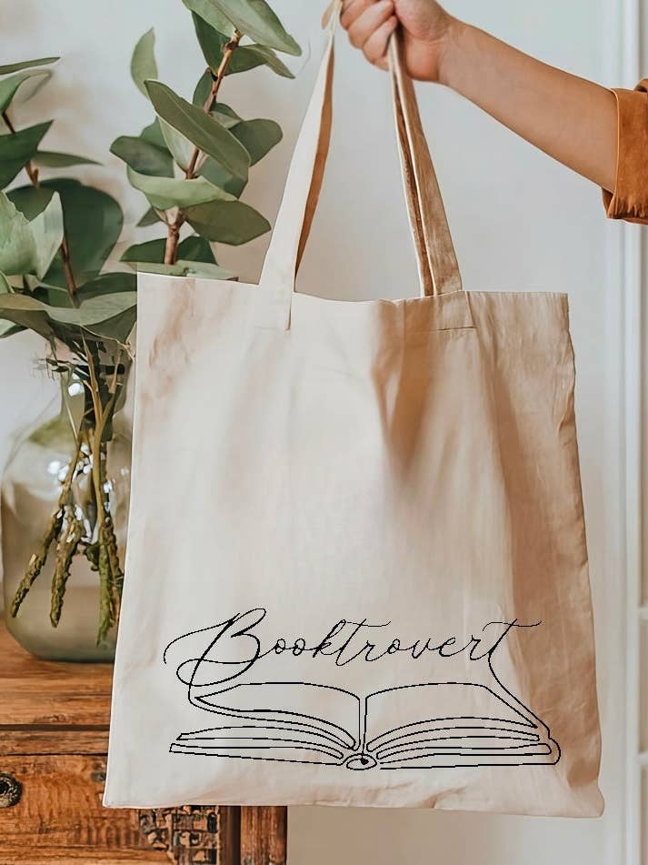 Booktrovert tote bag for wholesale by Axle Rose Co