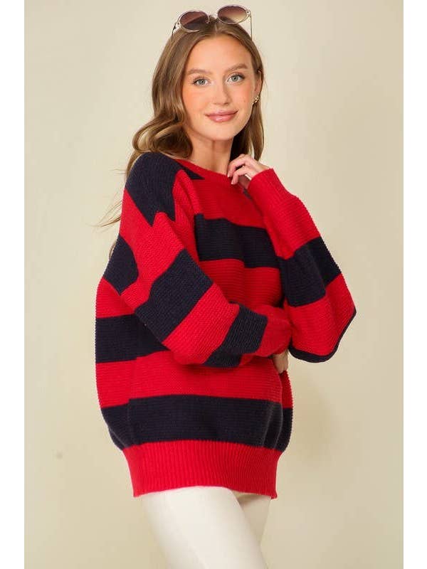 Vanilla Monkey – Engroshandel Pullover - Dame – Game Day stribet sweater12