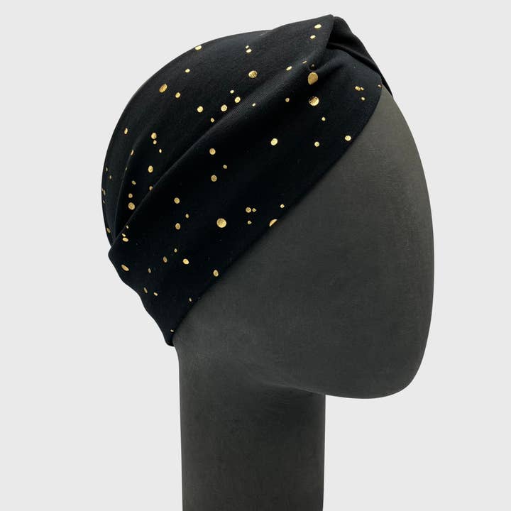 Faixa de torção Dourada Lurex Pontos de Glitter Jersey de Algodão por atacado de KINDL wien