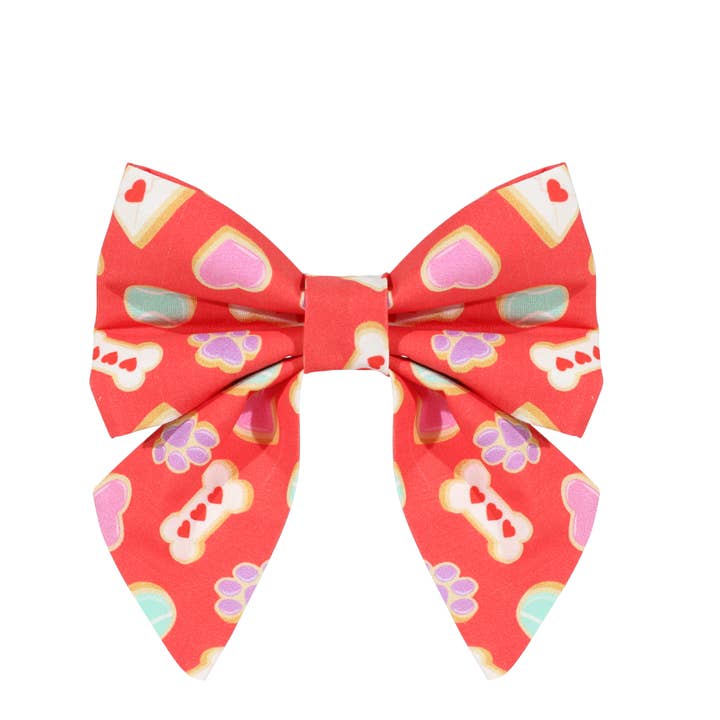 V-day Cookies dog lady Bow for wholesale by Pretty posh pups