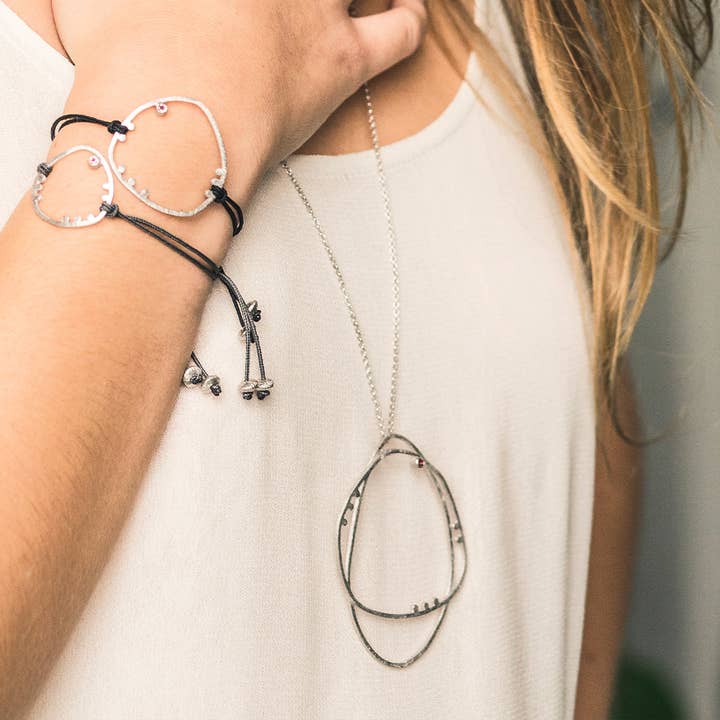 Colgante De Plata Y Turmalina Rosa Colección Brisa (Pt961Tr) para venta al por mayor de Tass Joies España