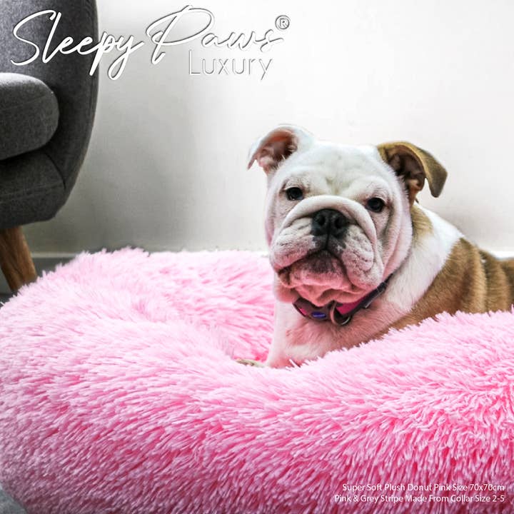 Ancol Pet Products Ltd - Wholesale Pet Bed - Dog - Super Soft Plush Donut Dog Bed Pink