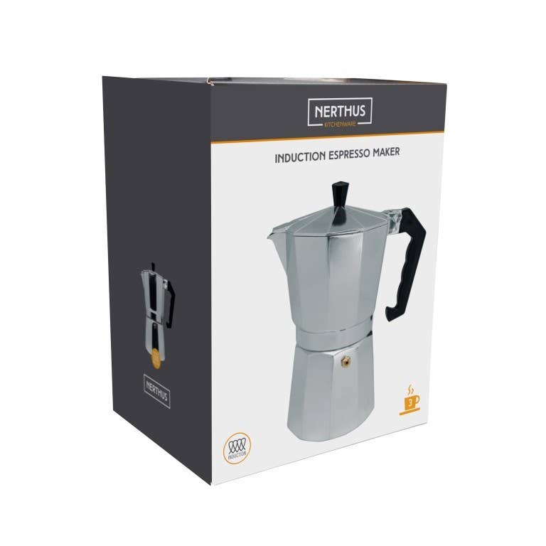 Vin Bouquet (Find It Import & Export Sl) - Wholesale Espresso Maker - 3-Cup Induction Italian Coffee Maker2