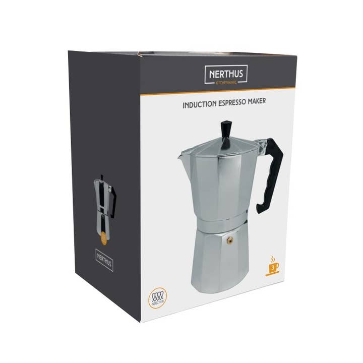 Vin Bouquet (Find It Import & Export Sl) - Wholesale Espresso Maker - 3-Cup Induction Italian Coffee Maker2