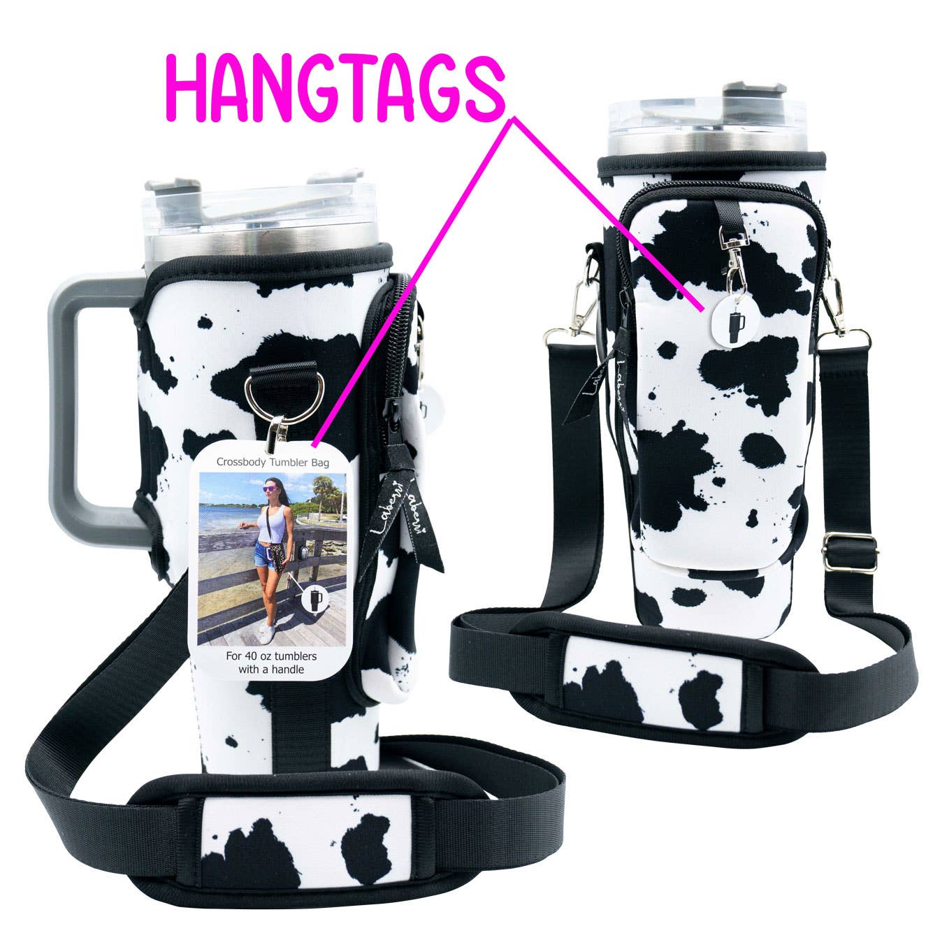 Laberri - Wholesale Crossbody Bag - Women's - 40 oz Tumbler "Handle" Bag - Flamingos7