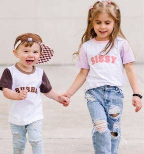 Holland Ave Clothing - Wholesale Screen Printed T-Shirt - Kids - Bubba & Sissy | Boys and Girls Colorblock Tee9