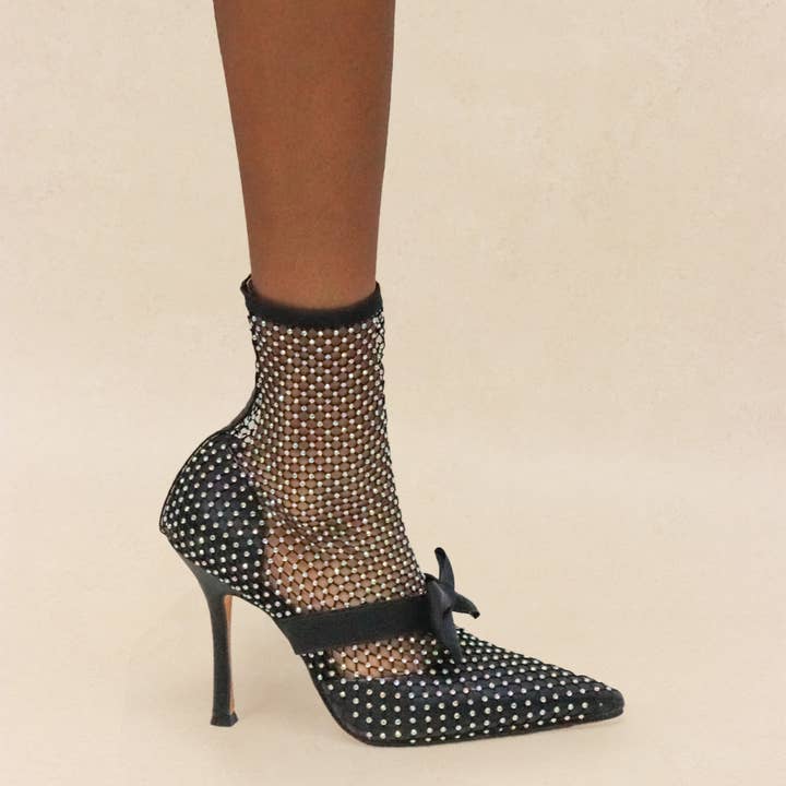 GAZILLION - Strass-Mesh-Absätze mit Schleife für den Großhandel von Lemonade Shoes