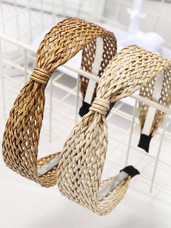 Vintage Handmade Straw Knot Headbands DP25B883 for wholesale by Dipped Shop