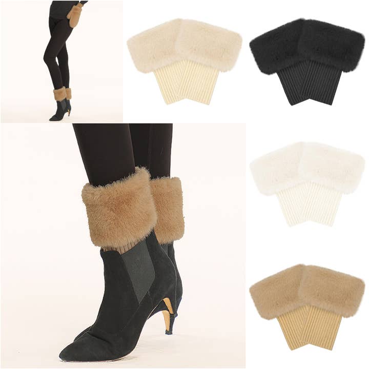Faux Fur Knit Boot Cuffs BCE-0169 for wholesale by Oblige by G