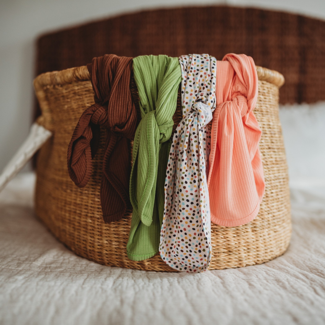 Shedo Lane - Wholesale Swaddle Set - Baby - Dappled Dot Bamboo Baby Swaddle 3 Piece Set9