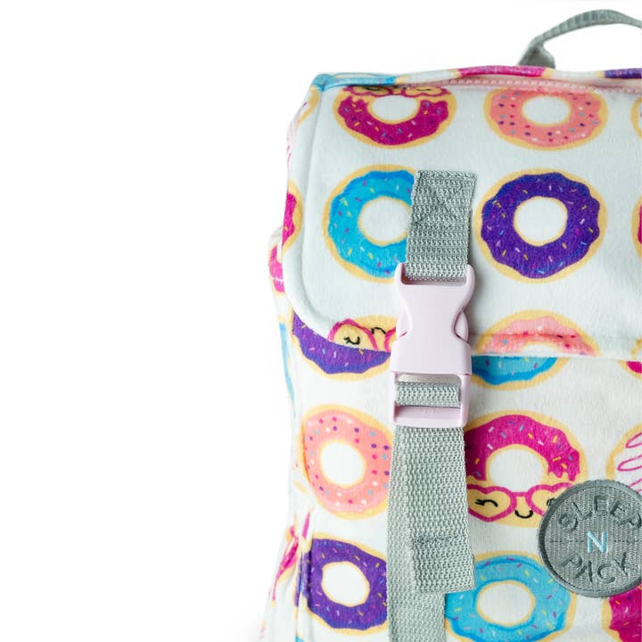 Mimish - Wholesale Sleeping Bag - Kids - Sleep-n-Pack: Packable Little Kid's Sleeping Bag & Backpack, Cozy Mink, Donuts10