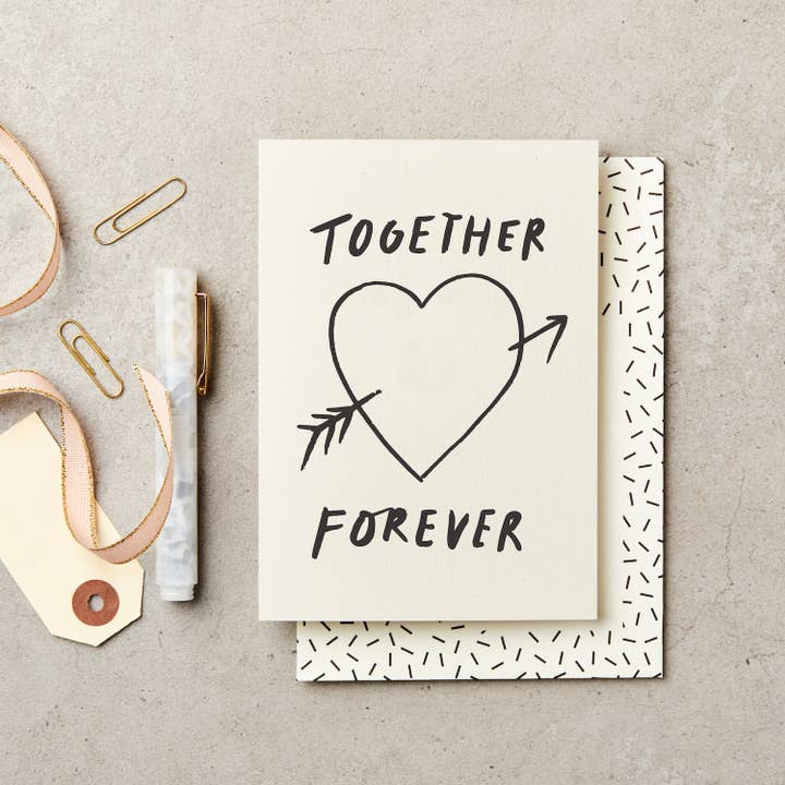 Together Forever Love Card for wholesale by Katie Leamon