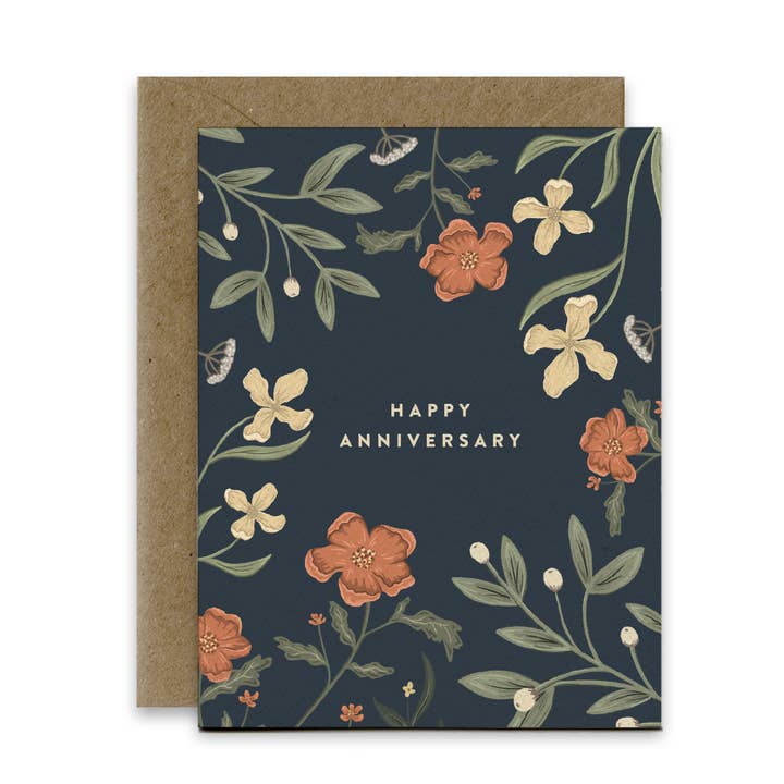 Happy Anniversary Wildflower Card | Marriage | Wedding for wholesale by Pip & Cricket