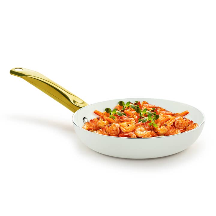 GOLDEN ELEGANCE 10-INCH CERAMIC NONSTICK FRY PAN for wholesale by Holstein Housewares