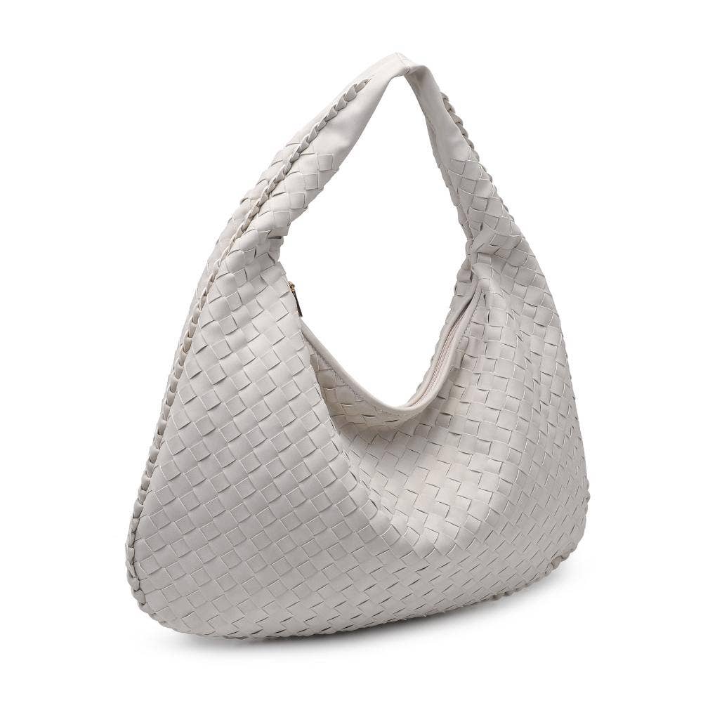 Urban Expressions – Großhandel Schultertasche – Damen – Victoria Hobo-Tasche mit geflochtenem Design aus veganem Leder10